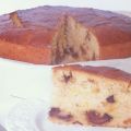 Bizcocho con masa madre de chocolate y naranja