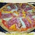 PIZZA DE BEICON  Y CEBOLLA
