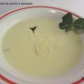 Vichyssoise de puerro y manzana