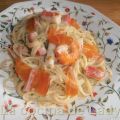 Espaguettis con Salmón Ahumado, Langostinos y[...]