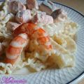 Tagliatelle con salmón