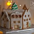 TARTA CON CASITAS DE GALLETA