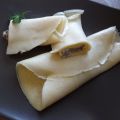 Crepes de queso azul y jamón serrano