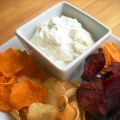 tzatziki con chips de colores