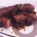 SALCHICHAS ENCEBOLLADAS
