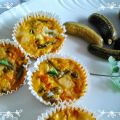Tapitas de tortilla rellena en cupcakes