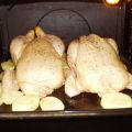 Pollo asado al horno con patatas y champiñones