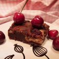 Cheesecake-Brownie de Chocolate y Cerezas