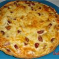 Quiche de patata y salchichas