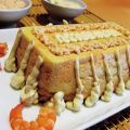 Pastel de salmón, con su mousse.
