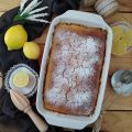 Tarta cremosa de limón.