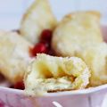 Helado frito en hojaldre