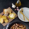 Salchichas con setas al Pedro Ximénez