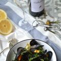 Mejillones al Vapor con Albahaca