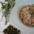 Arroz con pulpitos y salvia
