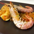 Pollo con gambas