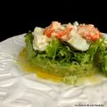 Ensalada de lechuga hoja de roble, bacalao,[...]