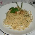 Espaguetis con migas a la Italiana