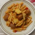 MACARRONES CON ALBONDIGAS Y POTON