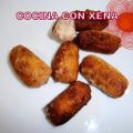 Masa de Croquetas de Jamón con cebolla, en olla[...]