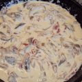 SETAS CON JAMÓN A LA CREMA