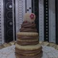 Torre de Galletas con Crema de Chocolate