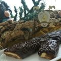 Tronco de navidad con galletas