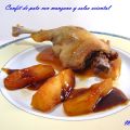 Confit de pato con manzana y salsa oriental