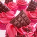 Cupcakes de frambuesa y chocolate