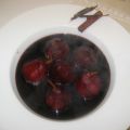Peras al vino tinto