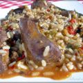 Higadillos de pollo con arroz