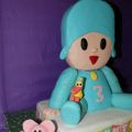 Tarta fondant Pocoyo. Con Pato y Elly!!!!.....[...]