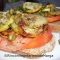 Tosta de pan integral con calabacín a la plancha