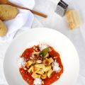 Gnocchi con salsa de pimientos asados