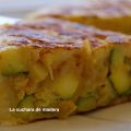 TORTILLA ESPAÑOLA CON CEBOLLA Y CALABACIN