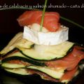 Milhojas de calabacín y salmón ahumado