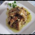 Alitas de pollo al ajillo y whisky