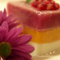 granada, persimon y yogur a la gelatina