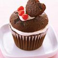 Cupcakes de chocolate de corazón a corazón