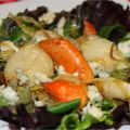 Vieiras salteadas y queso azul