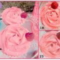 Cupcake de chocolate con leche y frambuesa