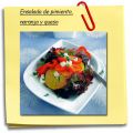 Ensalada de pimiento naranja y queso