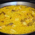Arroz con bacalao, coliflor y setas