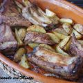 Costillas adobadas al horno con patatas