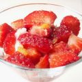 Fresas con zumo de naranja
