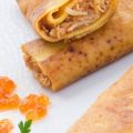 Crepes rellenos de centollo
