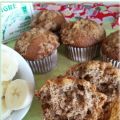 Muffins de plátano con costra de azúcar moreno