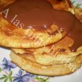 Tortitas americanas con salsa de chocolate