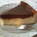 TARTA DE QUESO CON COBERTURA DE CHOCOLATE