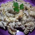 Fusilli con setas a la crema